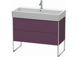 Duravit XSquare Waschtisch-Unterschrank XS447609494 98,4x49,1x46cm, 2 Auszüge, Aubergine seidenmatt