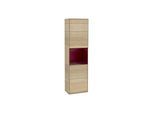 Villeroy und Boch Finion Hochschrank F460HBPC 41,8x151,6x27cm, links, Regal Peony Matt Lacquer, Oak Veneer