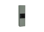 Villeroy und Boch Finion Hochschrank F460PHGM 41,8x151,6x27cm, links, Regal Glossy Black Lacquer, Olive Matt Lacquer
