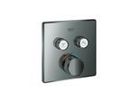 Grohe Grohtherm Smartcontrol Fertigmontageset 29124A00 hard graphite, eckig, UP-Thermostat, 2 Absperrventile