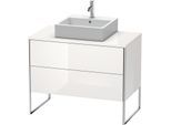 Duravit XSquare Waschtisch-Unterschrank XS492108585 100x53,8x54,8cm, 2 Auszüge, weiß hochglanz