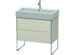 Duravit XSquare Waschtisch-Unterschrank XS447509191 78,4x49,1x46cm, 2 Auszüge, Taupe
