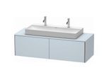Duravit XSquare Waschtisch-Unterschrank XS4905M9797 140x40x54,8cm, 2 Auszüge, Lichtblau seidenmatt