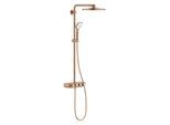Grohe Duschsystem 26507DL0 warm sunset gebürstet, mit AP-Thermostat, Duscharm 45cm schwenkbar