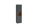 Villeroy und Boch Finion Hochschrank F460GNHG 41,8x151,6x27cm, links, Regal Walnut Veneer, Midnight Blue Matt Lacquer