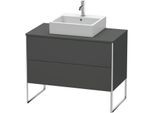 Duravit XSquare Waschtisch-Unterschrank XS492104949 100x53,8x54,8cm, 2 Auszüge, Graphit matt