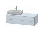 Duravit XSquare Waschtisch-Unterschrank XS4913L9797 140x40x54,8cm, 4 Schubkästen, links, Lichtblau seidenmatt