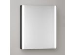 KEUCO Somaris Spiegelschrank mit Beleuchtung 14501371201 65x73,5x13 cm, Wandvorbau, 1 Tür, Spiegelheizung, Aufputz, Anschlag links, schwarz matt