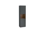 Villeroy und Boch Finion Hochschrank F470GNHG 41,8x151,6x27cm, rechts, Regal Walnut Veneer, Midnight Blue Matt Lacquer