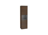 Villeroy und Boch Finion Hochschrank F460GKGN 41,8x151,6x27cm, links, Regal Anthracite Matt Lacquer, Walnut veneer