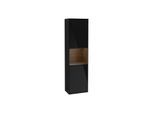 Villeroy und Boch Finion Hochschrank F460GNPH 41,8x151,6x27cm, links, Regal Walnut Veneer, Glossy Black Lacquer