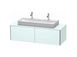 Duravit XSquare Waschtisch-Unterschrank XS4905M0909 140x40x54,8cm, 2 Auszüge, Lichtblau matt