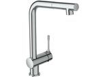 Ideal Standard CeraLook Küchenarmatur BC177AA verchromt, ND, mit hohem Auslauf und herausziehbarer Handbrause, Ausladung 207 mm