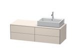 Duravit XSquare Waschtisch-Unterschrank XS4913R9191 140x40x54,8cm, 4 Schubkästen, rechts, Taupe