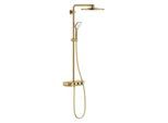 Grohe Duschsystem 26507GN0 cool sunrise gebürstet, mit AP-Thermostat, Duscharm 45cm schwenkbar