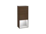Villeroy und Boch Finion Seitenschrank F540MTGN 41,8x93,6x27cm, links, Regal unten White Matt, Walnut veneer