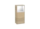 Villeroy und Boch Finion Seitenschrank G530GFPC 41,8cm, rechts, Ladestation, Emotion, Regal Glossy White Lacquer, Oak Veneer
