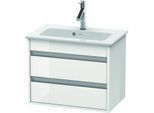 Duravit Ketho Waschtisch-Unterschrank KT645202222 60 x 38,5 cm, weiß hochglanz, 2 Schubkästen, wandhängend