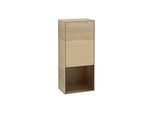 Villeroy und Boch Finion Seitenschrank F540GNPC 41,8x93,6x27cm, links, Regal unten Walnut Veneer, Oak Veneer