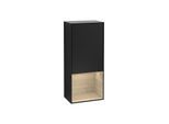 Villeroy und Boch Finion Seitenschrank F540PCPD 41,8x93,6x27cm, links, Regal unten Oak Veneer, Black matt lacquer