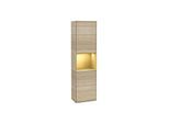 Villeroy und Boch Finion Hochschrank F470HFPC 41,8x151,6x27cm, rechts, Regal Gold Matt Lacquer, Oak Veneer