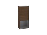 Villeroy und Boch Finion Seitenschrank F550GKGN 41,8x93,6x27cm, rechts, Regal unten Anthracite matt, Walnut veneer