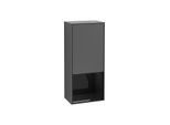 Villeroy und Boch Finion Seitenschrank G540PHGK 41,8cm, links, Emotion, Regal unten Glossy Black, Anthracite matt