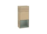 Villeroy und Boch Finion Seitenschrank F540GMPC 41,8x93,6x27cm, links, Regal unten Olive Matt, Oak Veneer