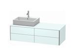 Duravit XSquare Waschtisch-Unterschrank XS4913L0909 140x40x54,8cm, 4 Schubkästen, links, Lichtblau matt