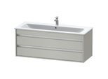Duravit Ketho Waschtisch-Unterschrank KT643100707 120 x 47,5 cm, betongrau matt, 2 Schubkästen, wandhängend