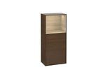 Villeroy und Boch Finion Seitenschrank F530PCGN 41,8cm, rechts, Ladestation, Regal Oak Venerr, Walnut veneer