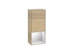 Villeroy und Boch Finion Seitenschrank F540MTPC 41,8x93,6x27cm, links, Regal unten White Matt, Oak Veneer