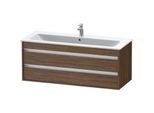 Duravit Ketho Waschtisch-Unterschrank KT643102121 120 x 47,5 cm, nussbaum dunkel, 2 Schubkästen, wandhängend