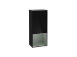 Villeroy und Boch Finion Seitenschrank F540GMPH 41,8x93,6x27cm, links, Regal unten Olive Matt, Glossy Black Lacquer