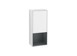 Villeroy und Boch Finion Seitenschrank F550HGGF 41,8x93,6x27cm, rechts, Regal unten Midnight Blue Matt, Glossy white lacquer