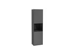Villeroy und Boch Finion Hochschrank F470PHGK 41,8x151,6x27cm, rechts, Regal Glossy Black Lacquer, Anthracite matt
