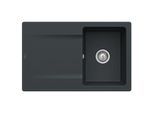 Villeroy & Boch Siluet Einbauspüle 333401S5 mit Ablaufgarnitur und Handbetätigung, Ebony