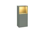 Villeroy und Boch Finion Seitenschrank F530HFGM 41,8cm, rechts, Ladestation, Regal Gold Matt Lacquer, Olive Matt Lacquer