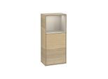 Villeroy und Boch Finion Seitenschrank F530HHPC 41,8cm, rechts, Ladestation, Regal Sand Matt Lacquer, Oak Veneer