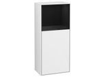 Villeroy und Boch Finion Seitenschrank F520PHGF 41,8cm, links, Ladestation, Regal Glossy Black Lacquer, Glossy white lacquer
