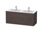 Duravit L-Cube Waschtischunterbau LC625907272 Eiche Dunkel gebürstet, 129x55x48,1cm, 4 Auszüge