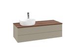 Villeroy & Boch Antao Waschtischunterschrank 1200x360x500mm L22152HK mit Beleuchtung mit Struktur FK/AP: HK/2