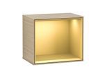 Villeroy und Boch Finion Regalmodul G590HFPC 41,8x35,6cm, Ladestation, Emotion, Regal Gold Matt, Oak Veneer