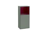 Villeroy und Boch Finion Seitenschrank F520HBGM 41,8cm, links, Ladestation, Regal Peony Matt Lacquer, Olive Matt Lacquer