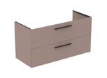 Ideal Standard i.life B Möbelwaschtischunterschrank T5586NH 2 Auszüge Siphon links, 1200x505x630 mm, Greige matt