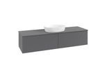 Villeroy & Boch Antao Waschtischunterschrank 1600x360x500mm L36110GK mit Beleuchtung mit Struktur FK/AP: GK/0
