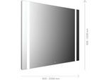 Emco Mi 500 LED-Lichtspiegel 110160007060100 1600 x 706 mm, mit 2 durchgehenden Lichtausschnitten links und rechts