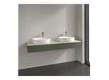 Villeroy und Boch Antao Waschtisch-Unterschrank K17153HL 160x19x50cm, Hahnlochbohrung, Waschbeckenplattenfarbe botticino, leaf green matt lacquer