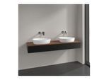 Villeroy und Boch Antao Waschtisch-Unterschrank K17012PD 160x19x50cm, Waschtischplattenfarbe warm walnut, black matt lacquer