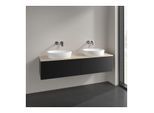 Villeroy und Boch Antao Waschtisch-Unterschrank L39113PD 160x36x50cm, Waschbeckenplattenfarbe botticino, black matt lacquer, Mit Beleuchtung